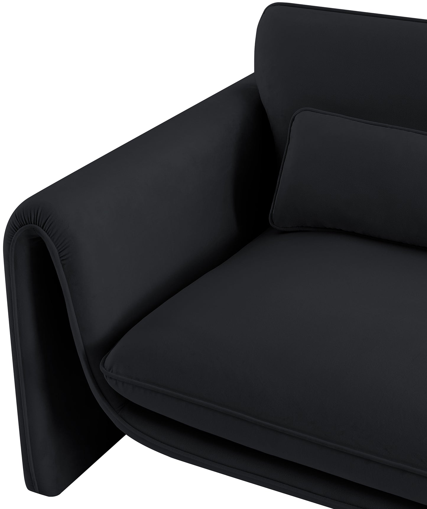 encore black velvet fabric chair c