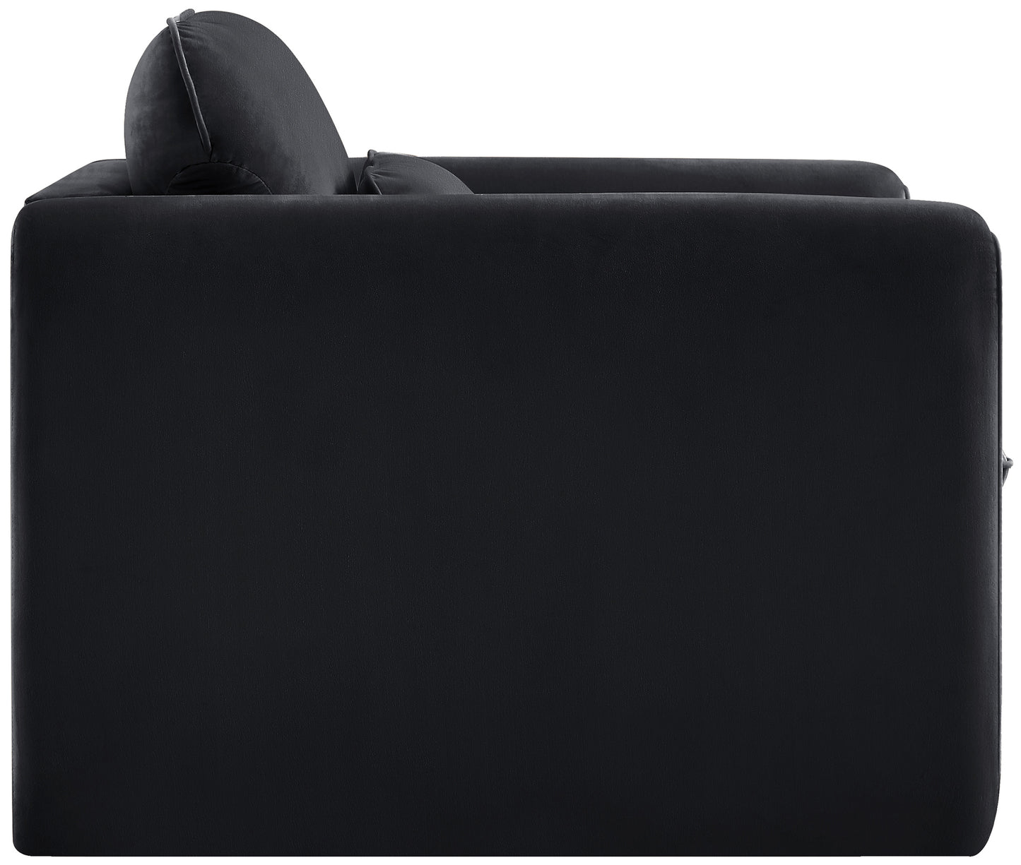 encore black velvet fabric chair c