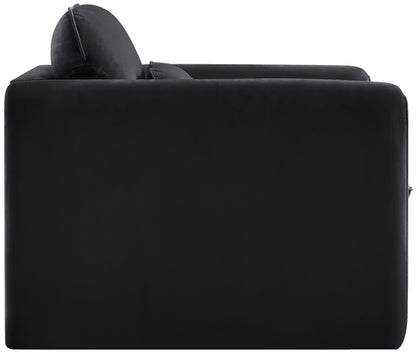 Encore Black Velvet Fabric Chair C