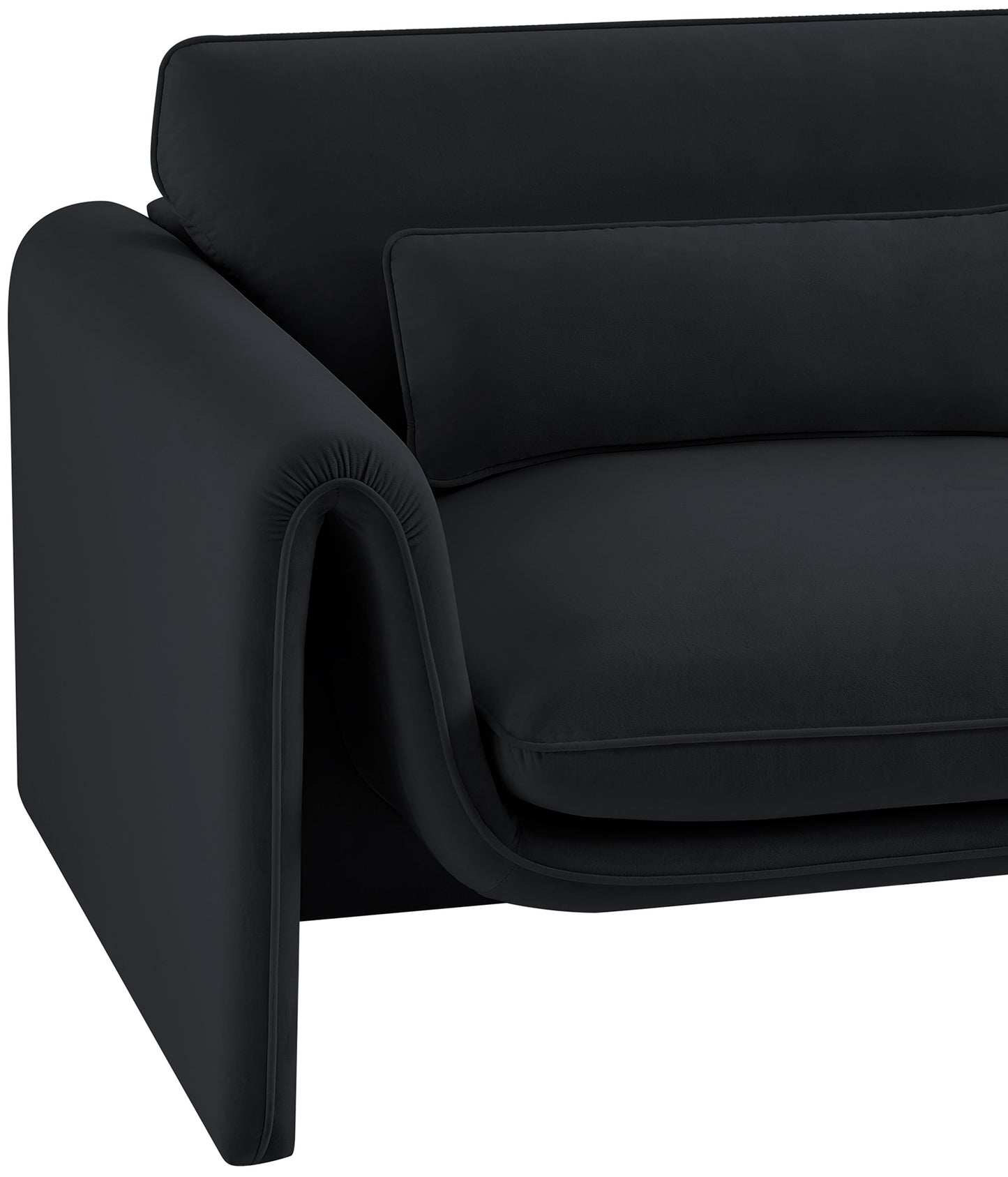 encore black velvet fabric chair c