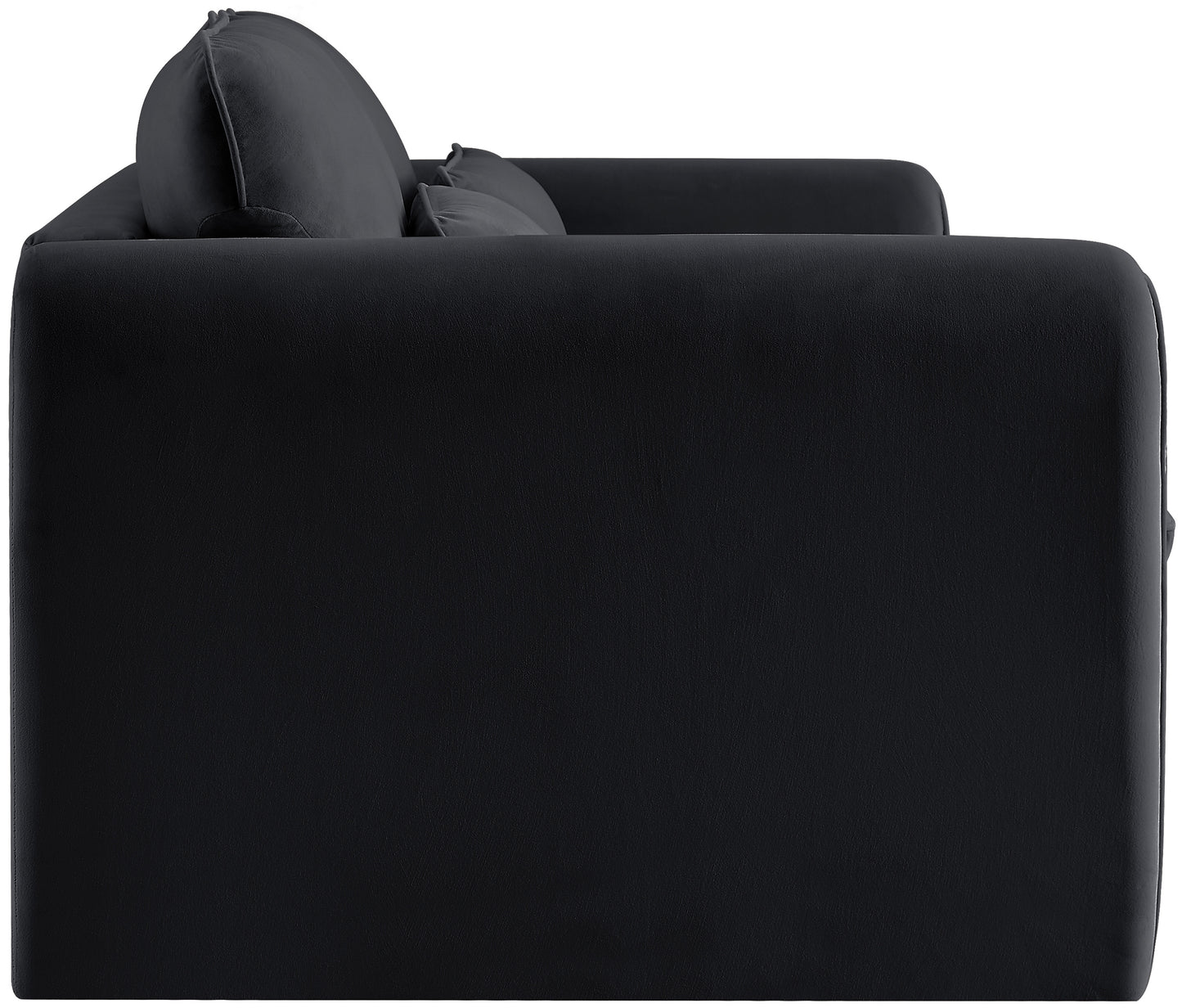 encore black velvet fabric loveseat l