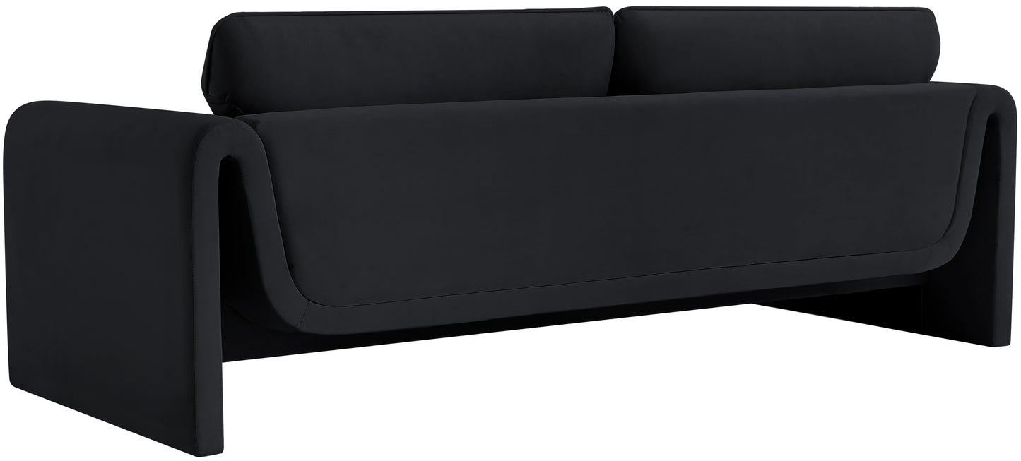 encore black velvet fabric sofa s