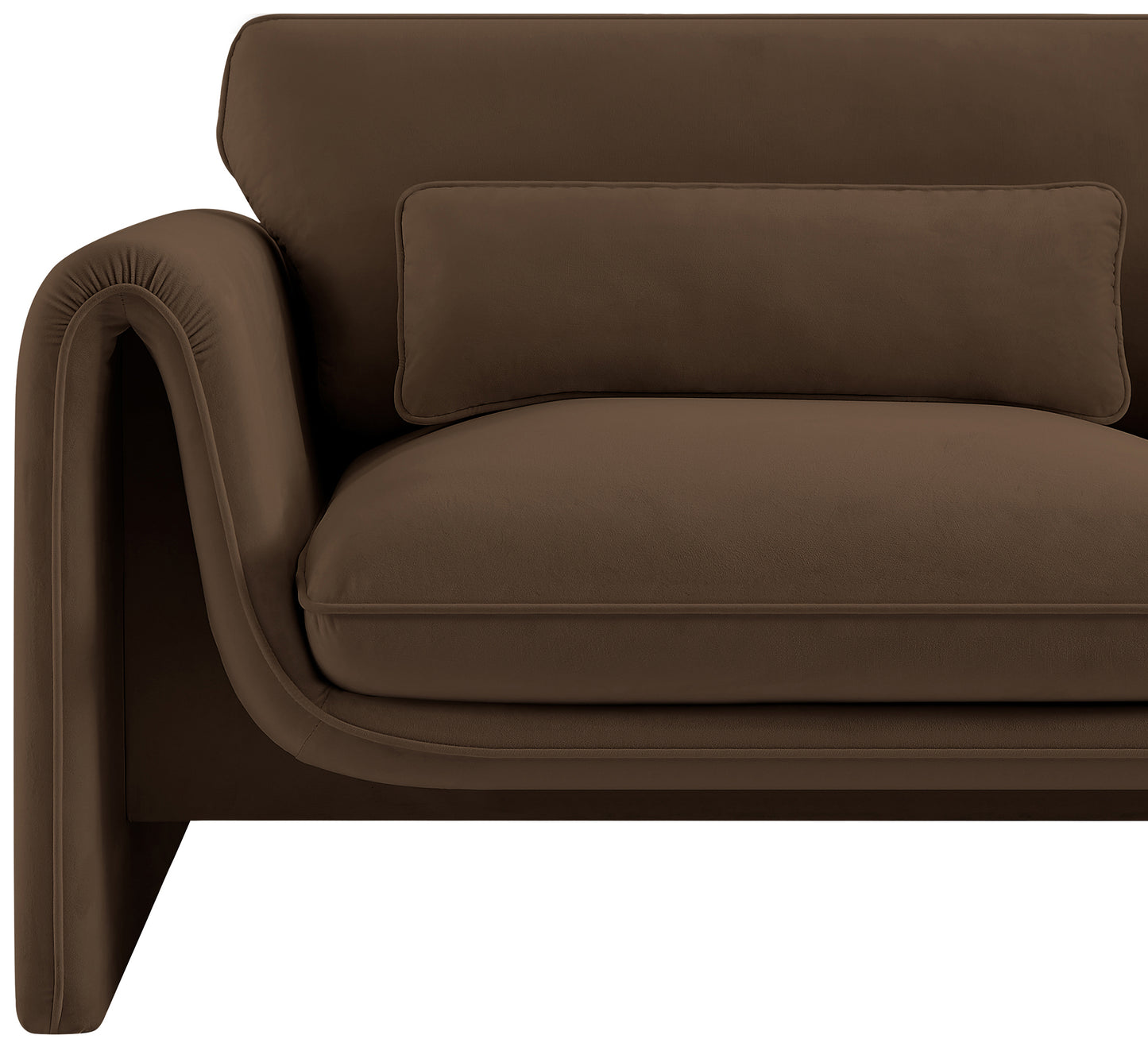 encore brown velvet fabric chair c