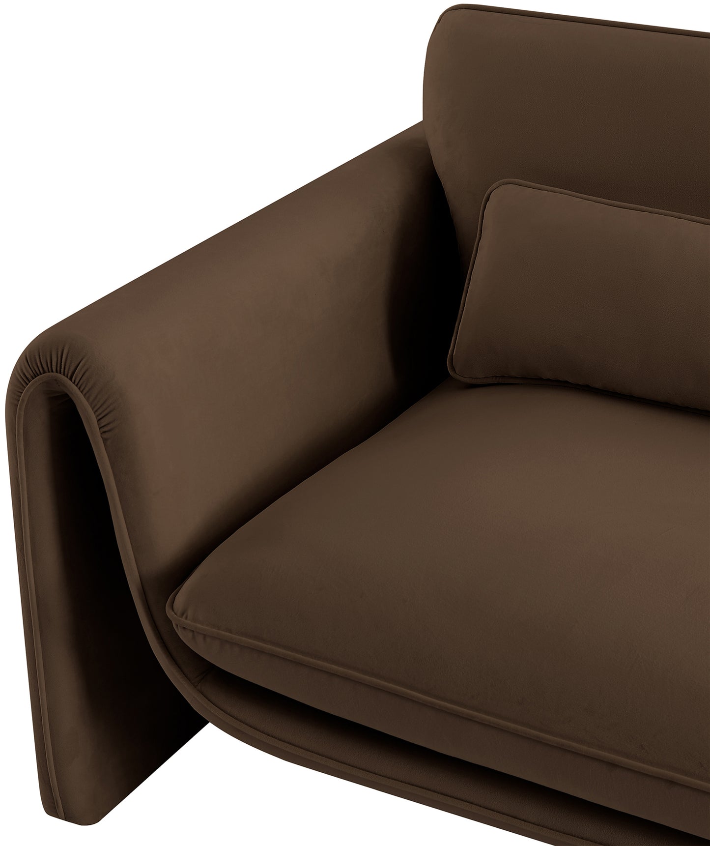 encore brown velvet fabric chair c