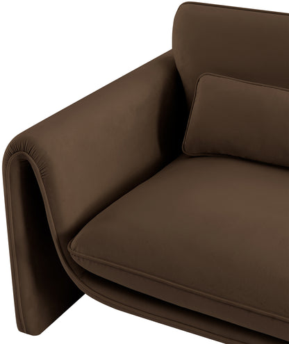 Encore Brown Velvet Fabric Chair C