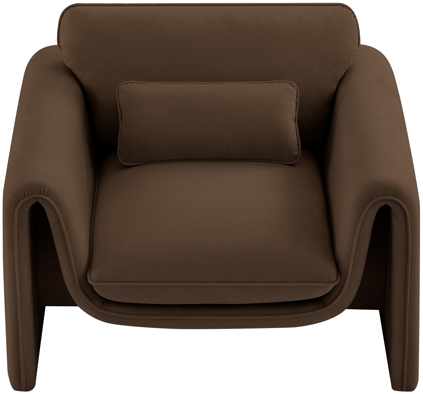 encore brown velvet fabric chair c