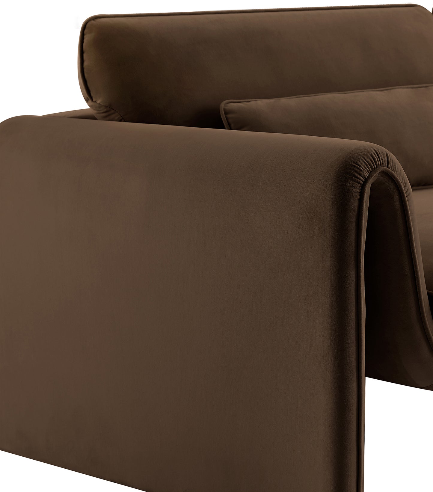 encore brown velvet fabric chair c