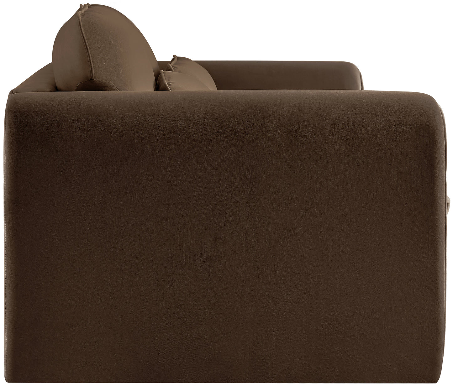 encore brown velvet fabric loveseat l