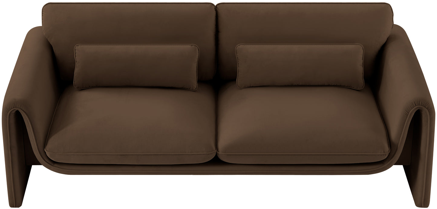 encore brown velvet fabric sofa s