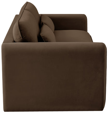 Encore Brown Velvet Fabric Sofa S