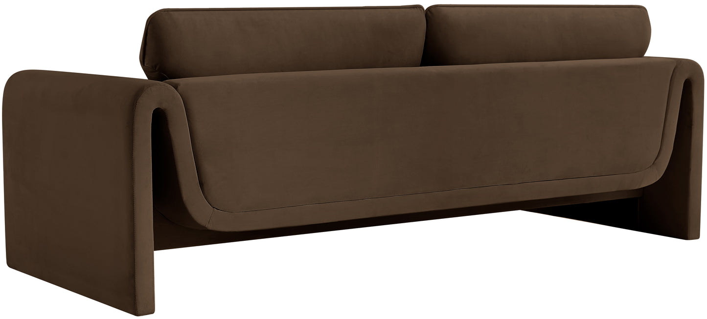 encore brown velvet fabric sofa s