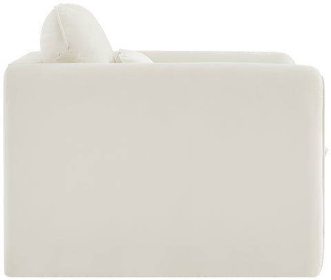 Encore Cream Velvet Fabric Chair C