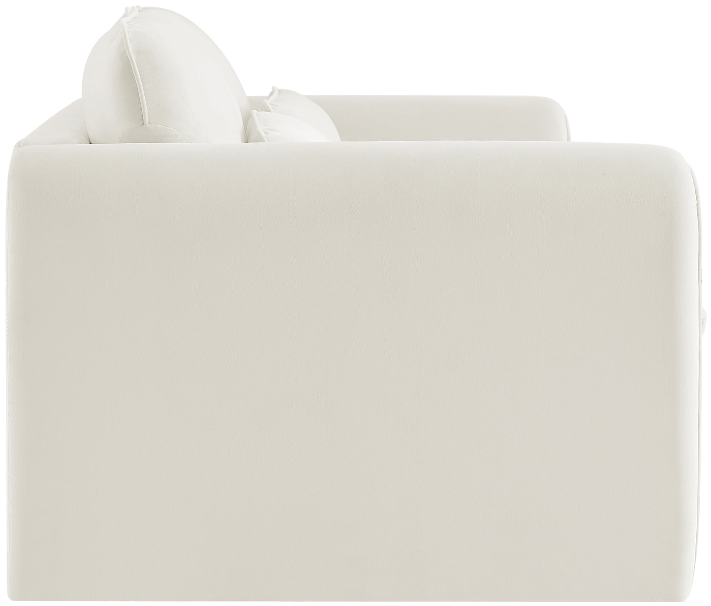 encore cream velvet fabric loveseat l