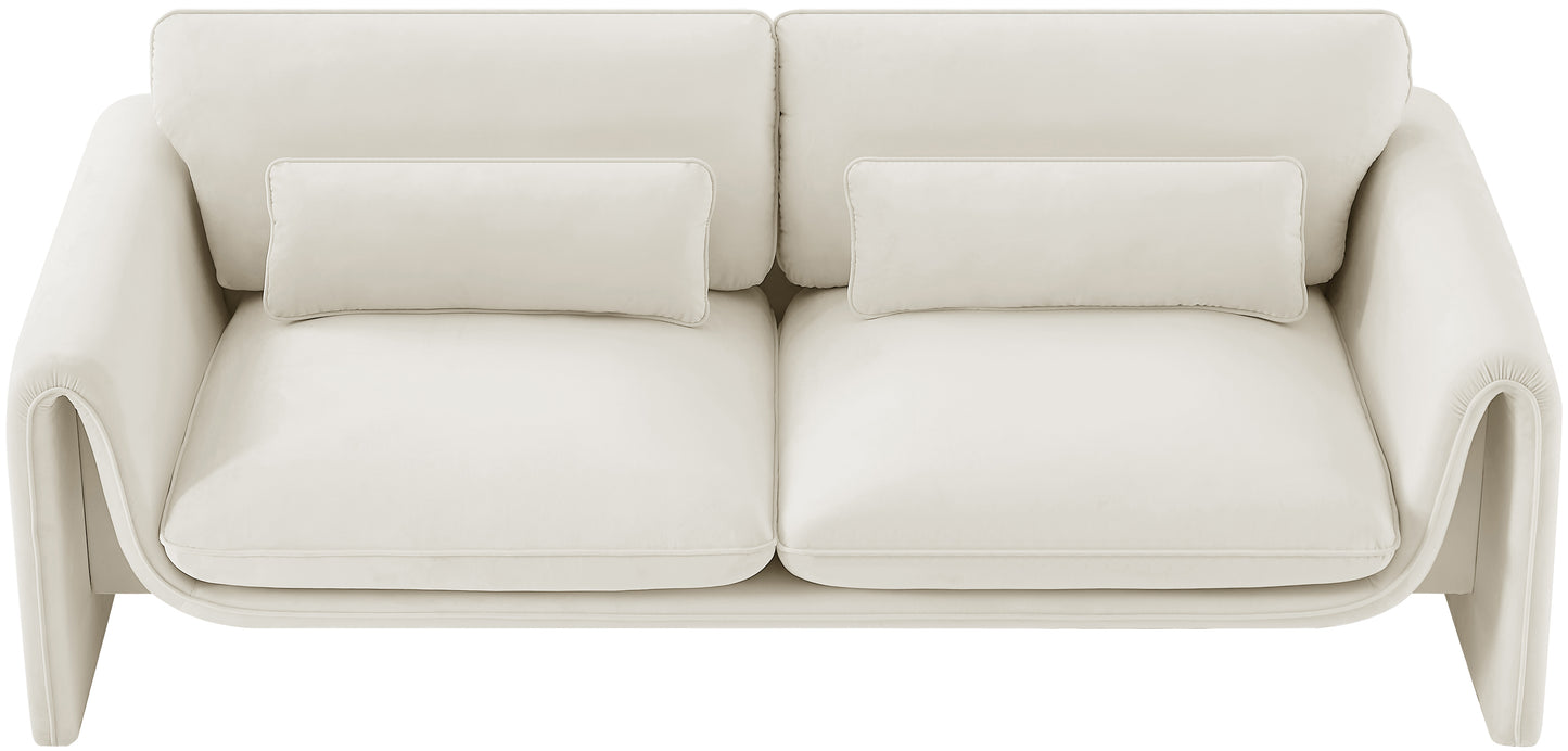 encore cream velvet fabric sofa s