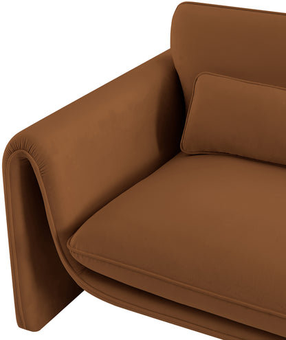 Encore Saddle Velvet Fabric Chair C