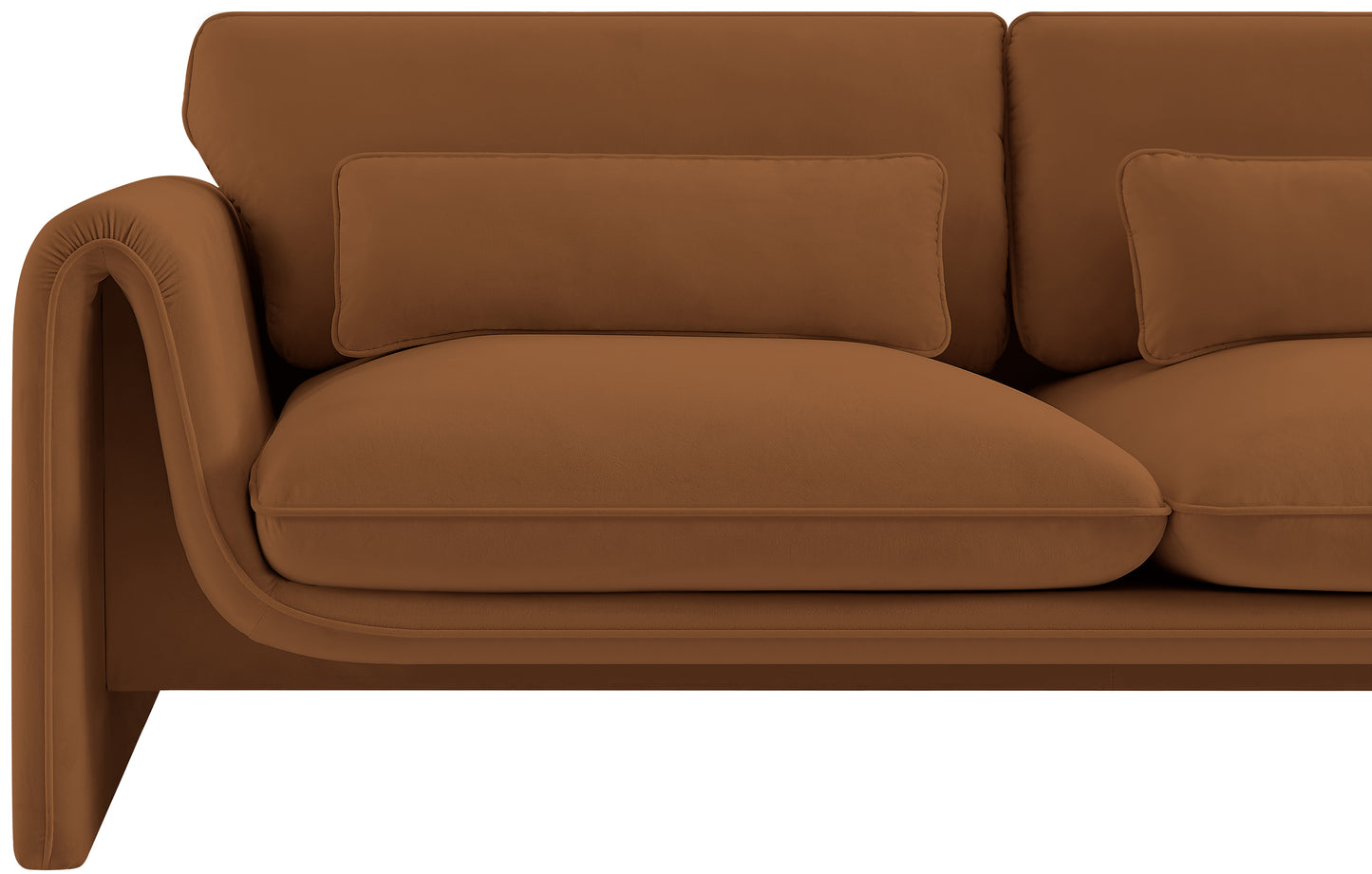 encore saddle velvet fabric loveseat l