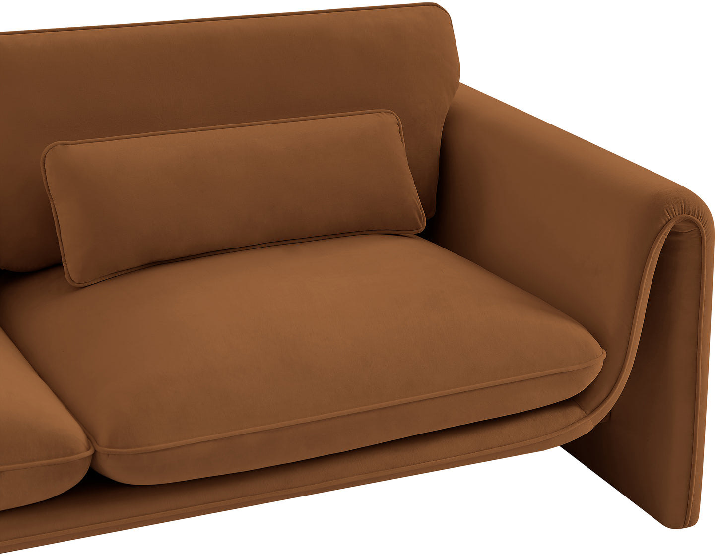 encore saddle velvet fabric loveseat l