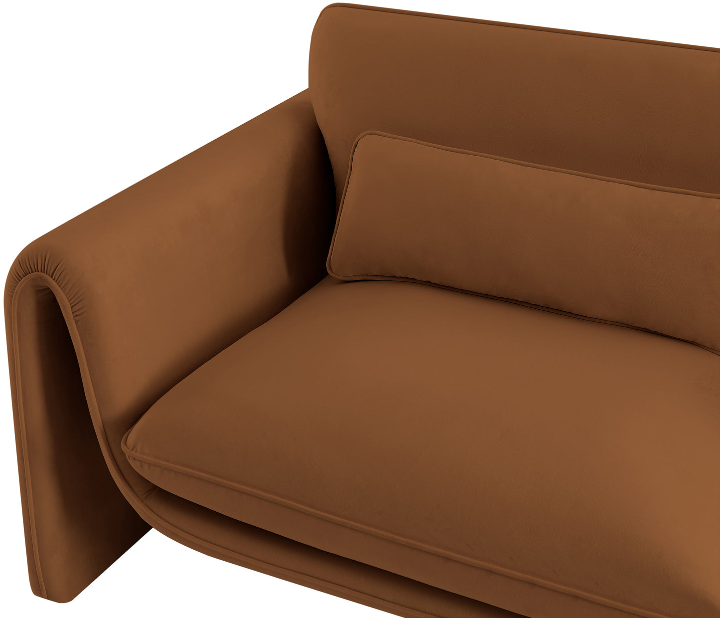 encore saddle velvet fabric loveseat l