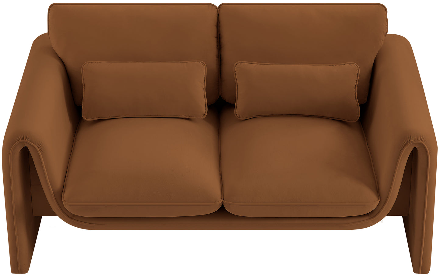 encore saddle velvet fabric loveseat l