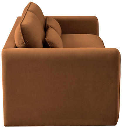 Encore Saddle Velvet Fabric Sofa S