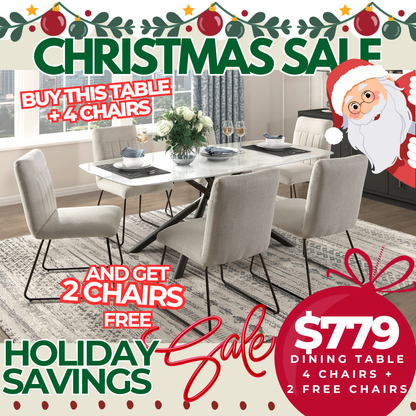 SleighBell Modern Dining Set Holiday Edition