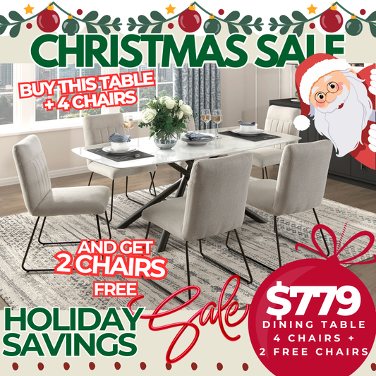 SleighBell Modern Dining Set Holiday Edition