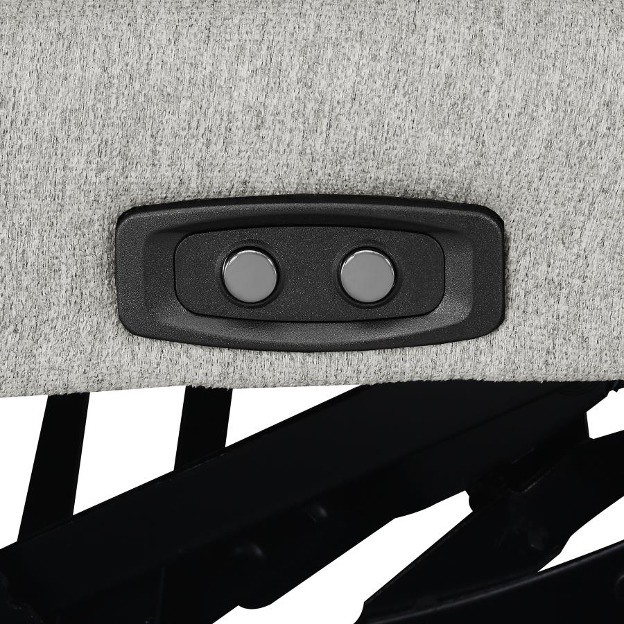 shirley power reclining gray modular sectional