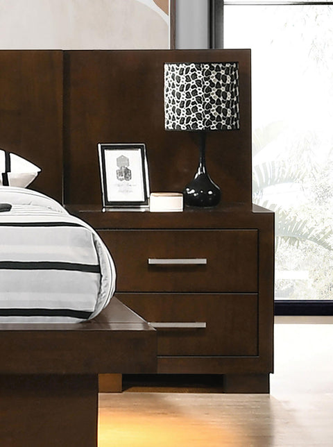 Yvette 5-piece Eastern King LED Bedroom Set Cappuccino