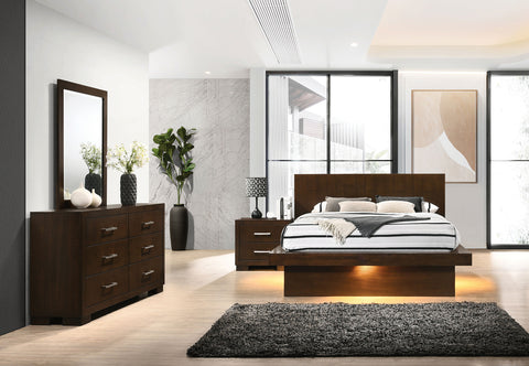 Rosalie 4-piece Queen LED Bedroom Set CappuccinoCappuccino