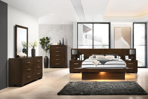 Rosalie 6-piece Queen LED Bedroom Set CappuccinoCappuccino