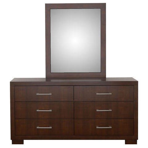 Rosalie 6-drawer Dresser with Mirror CappuccinoCappuccino
