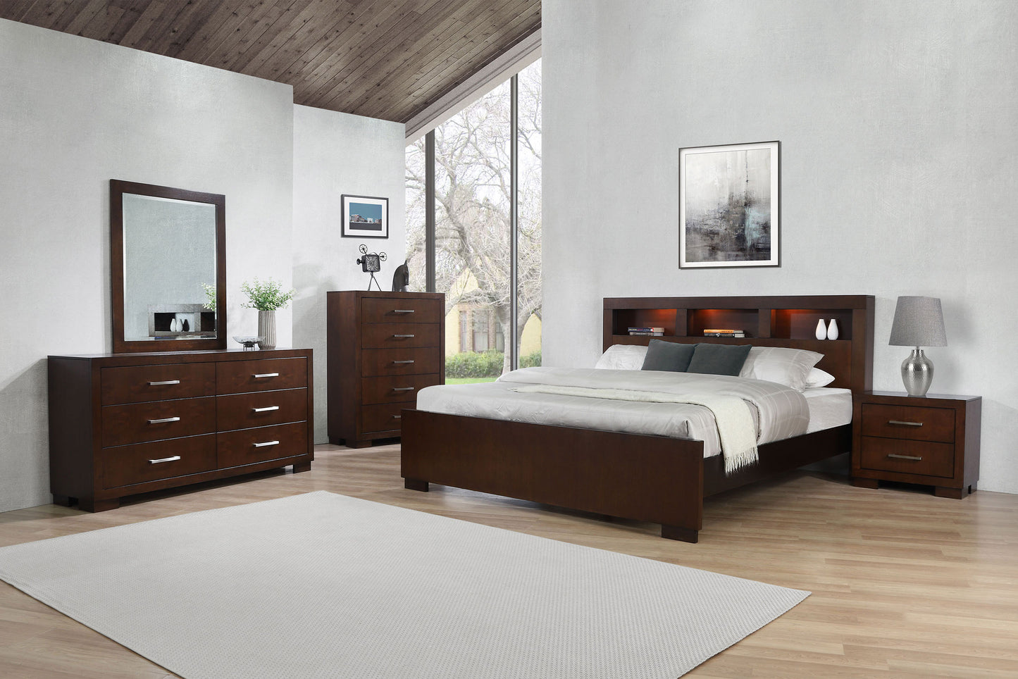 rosalie 4-piece queen bedroom set cappuccinocappuccino