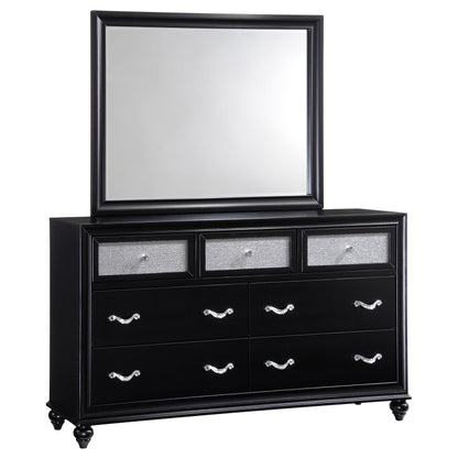 Percy 7-drawer Dresser with Mirror BlackBlack