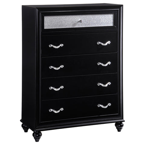 Percy 5-drawer Bedroom Chest BlackBlack