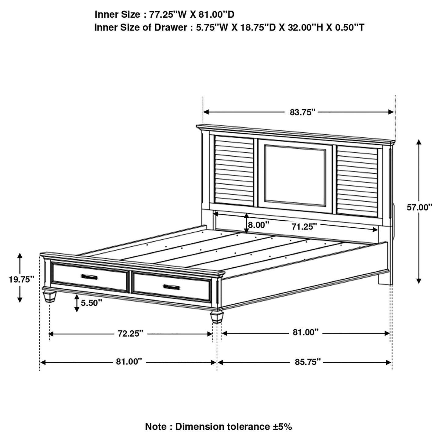 eastern king storage bed