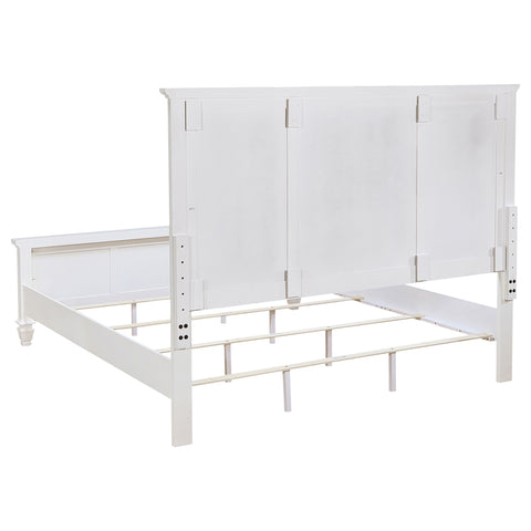 Jackie Beach 4-piece Eastern King Bedroom Set Cream WhiteCream White