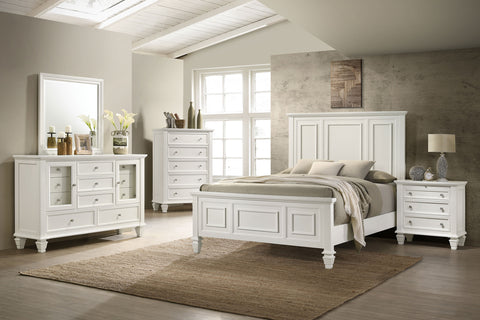 Jackie Beach 5-piece Eastern King Bedroom Set Cream WhiteCream White