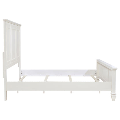 Jackie Beach 63-inch Eastern King Wood Panel Bed Cream WhiteCream White