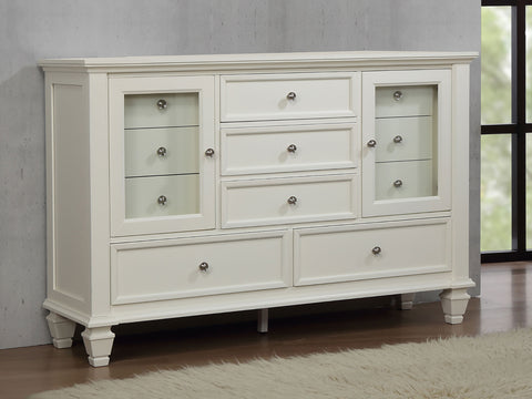 Jackie Beach 11-drawer Dresser Cream WhiteCream White