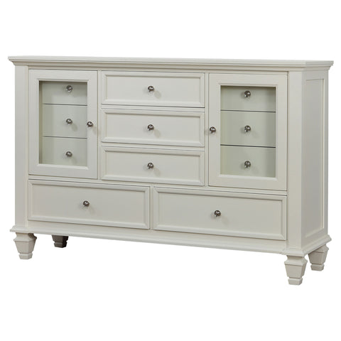 Jackie Beach 11-drawer Dresser Cream WhiteCream White