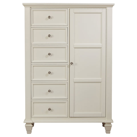 Jackie Beach 8-drawer Door Chest Cream WhiteCream White
