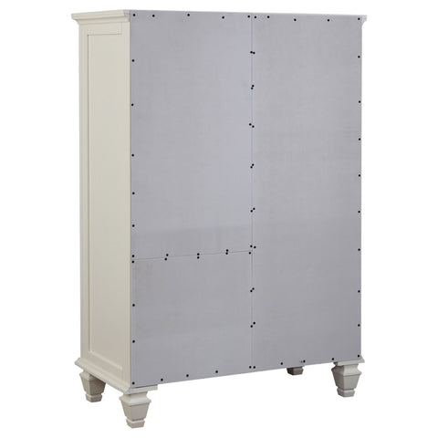 Jackie Beach 8-drawer Door Chest Cream WhiteCream White