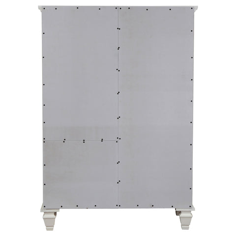 Jackie Beach 8-drawer Door Chest Cream WhiteCream White