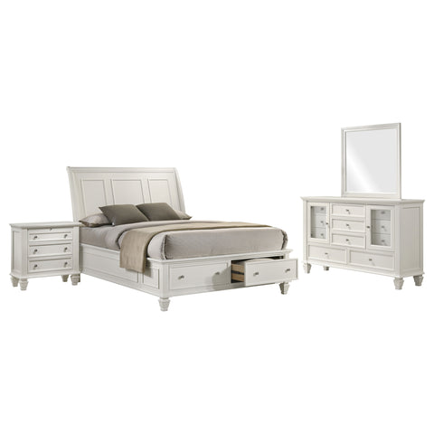 Elton Beach 4-piece Queen Bedroom Set Cream White