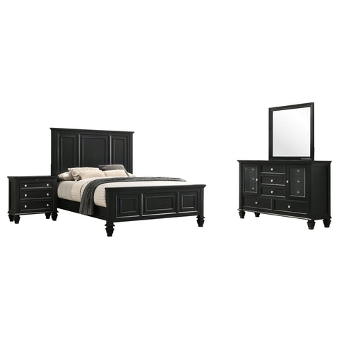 Jackie Beach 4-piece Eastern King Bedroom Set BlackBlack