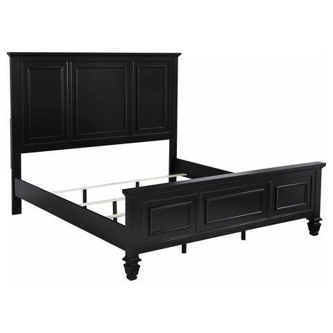 Jackie Beach 63-inch Eastern King Wood Panel Bed BlackBlack