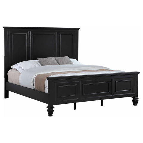 Jackie Beach 63-inch Eastern King Wood Panel Bed BlackBlack