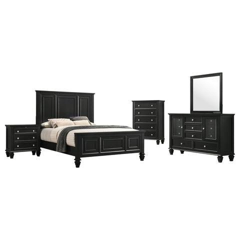 Jackie Beach 5-piece California King Bedroom Set BlackBlack