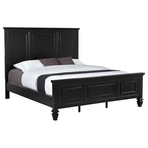 Jackie Beach 63-inch California King Wood Panel Bed BlackBlack