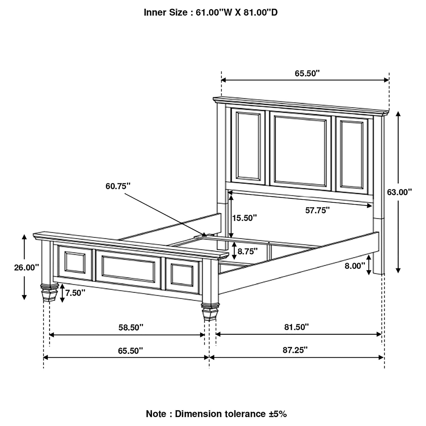 queen bed